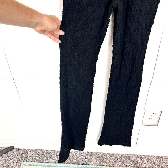 Tularosa Bobby Jumpsuit XS Black Sleeveless Halter Neck Crinkled Keyhole Stretch - Picture 11 of 16